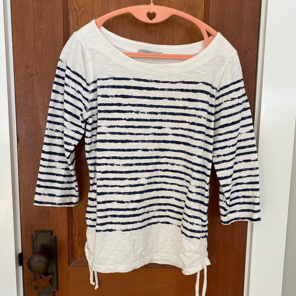 Dalia Striped Boatneck Top